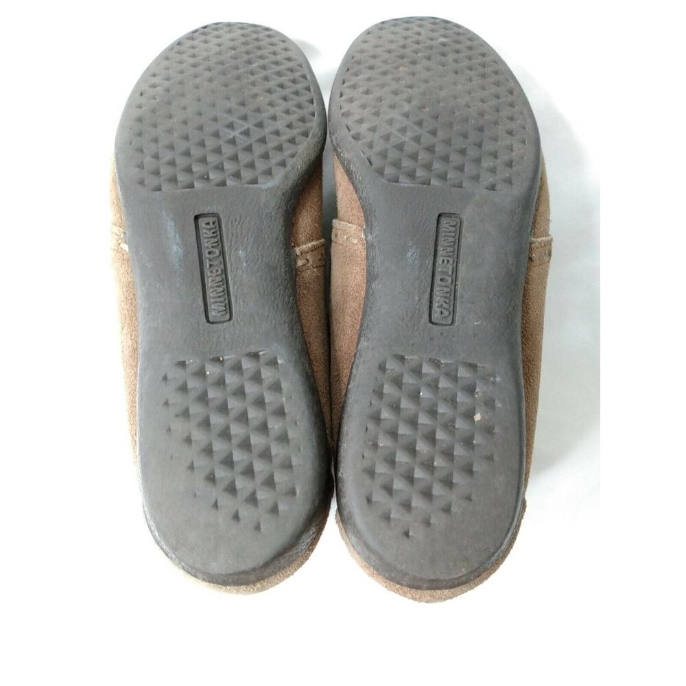 Minnetonka Women's Chukka Moccasins  Light Brown Suede Ankle Bootie Sz 5.5 - Picture 6 of 9